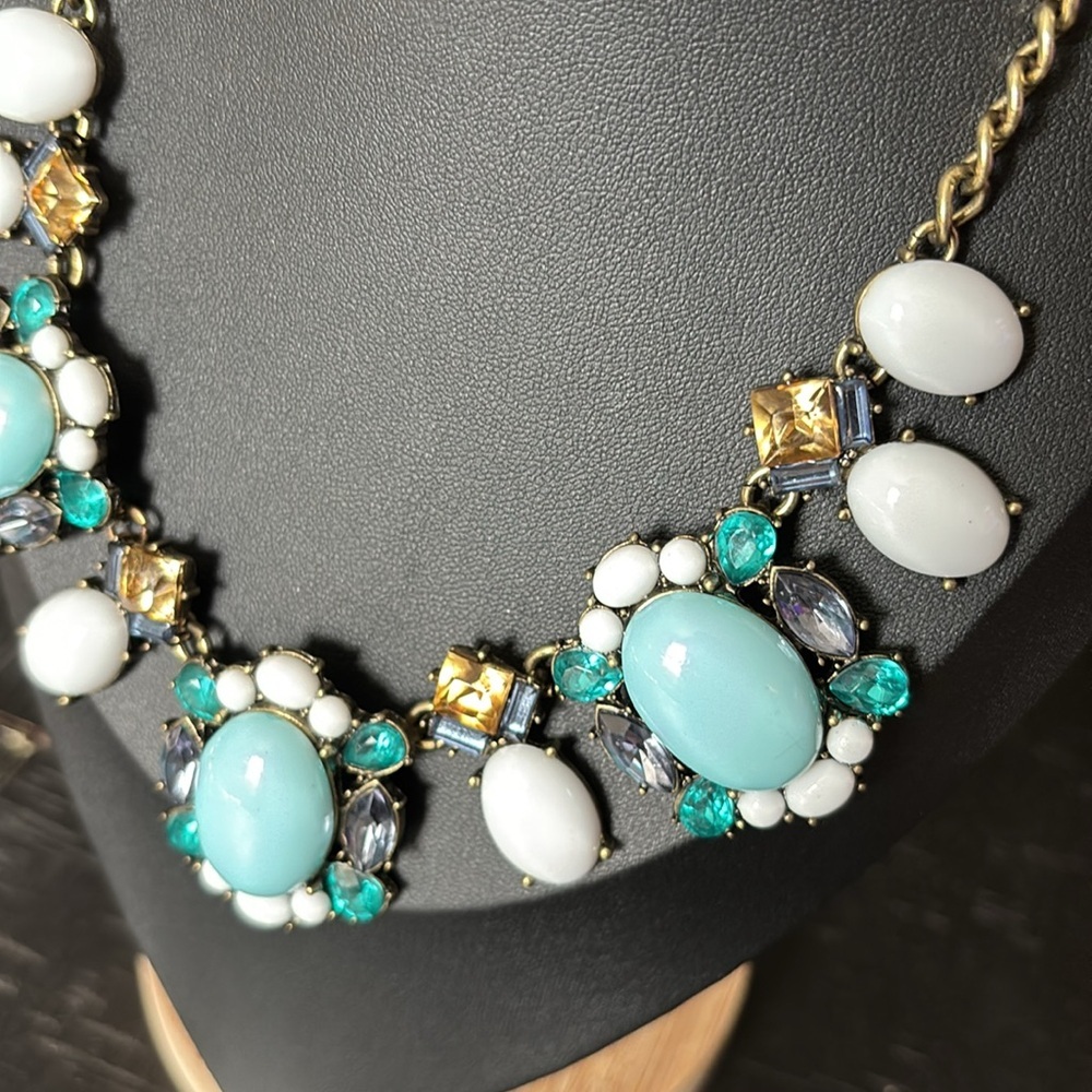 Sugarfix by Baublebar Statement Necklace Blue White Aqua - Picture 3 of 6